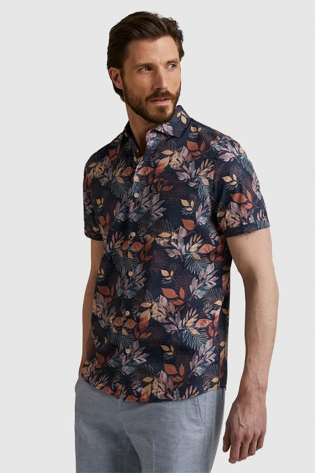 Vanguard Short Sleeves Hemd Blumen Navy - Größe XXL günstig online kaufen