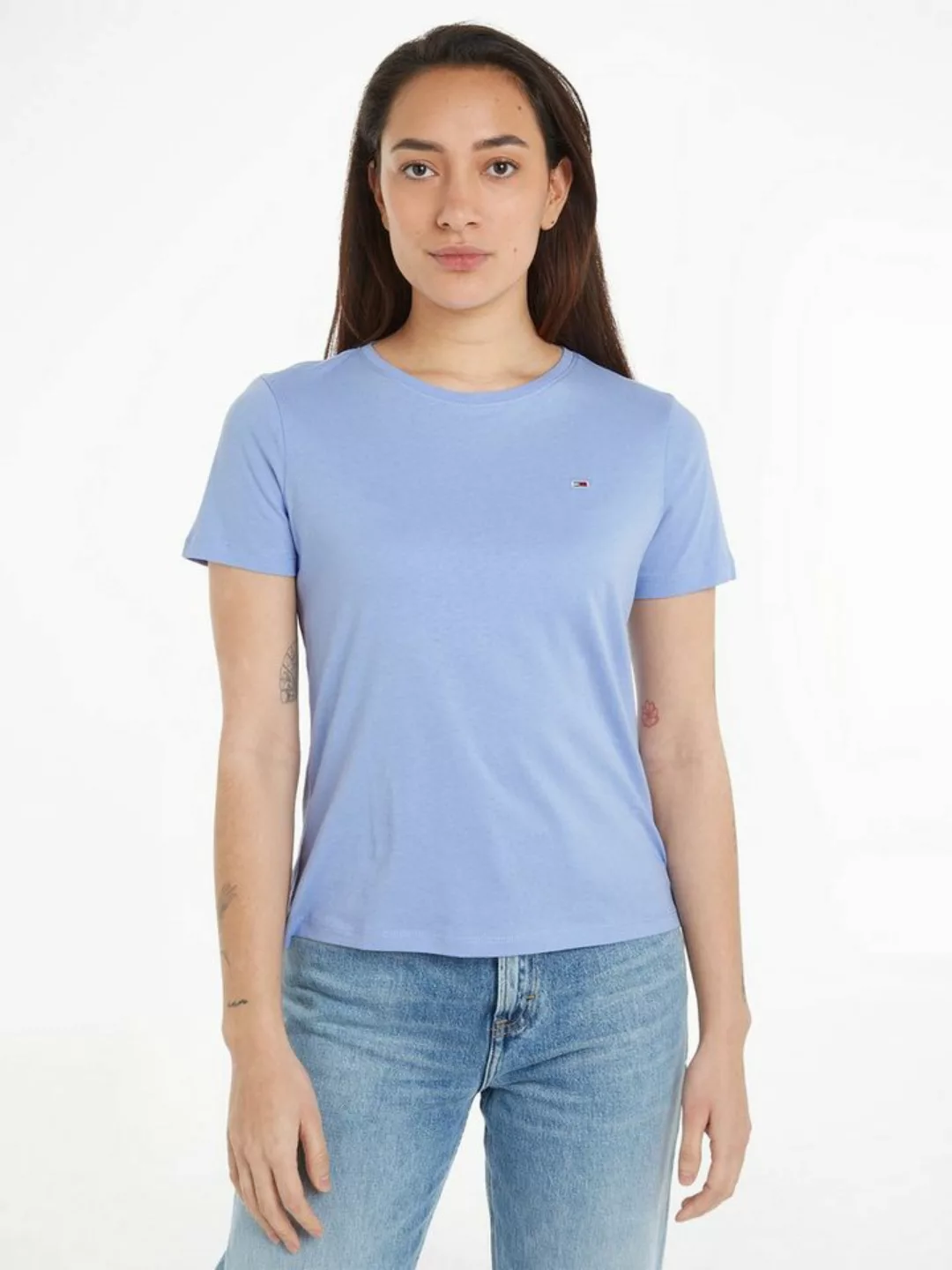 Tommy Jeans T-Shirt Soft Jersey T Shirt aus weicher Jersey Qualität Rundhal günstig online kaufen