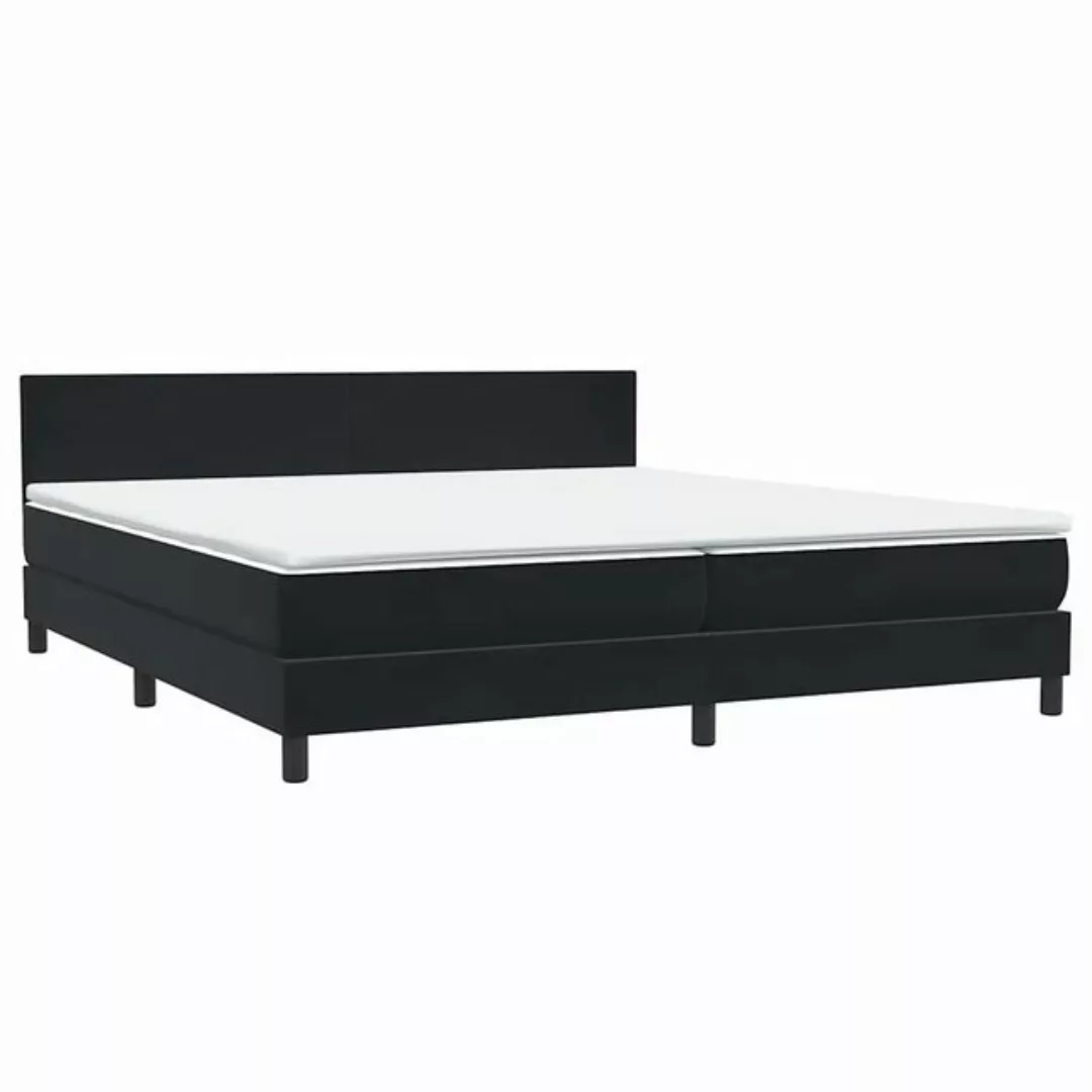 vidaXL Bett Boxspringbett mit Matratze Schwarz 180x210 cm Samt günstig online kaufen