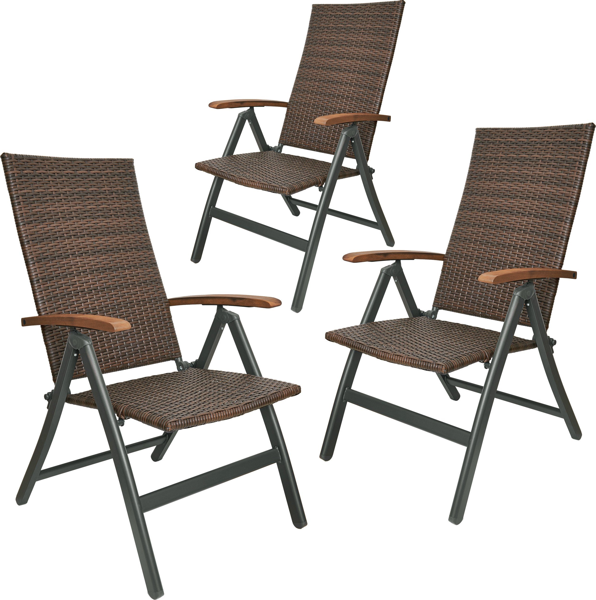 BRUBAKER Gartenstuhl Polyrattan Stuhl - Modena günstig online kaufen