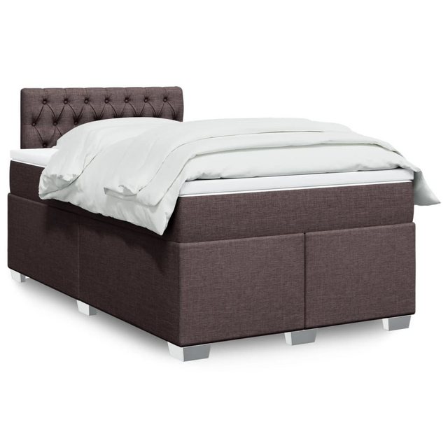 vidaXL Boxspringbett mit Matratze Dunkelbraun 120x200 cm Stoff2101589 günstig online kaufen