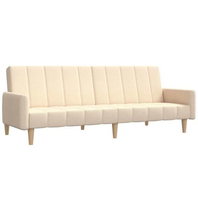 vidaXL Sofa Schlafsofa 2-Sitzer Creme Stoff günstig online kaufen