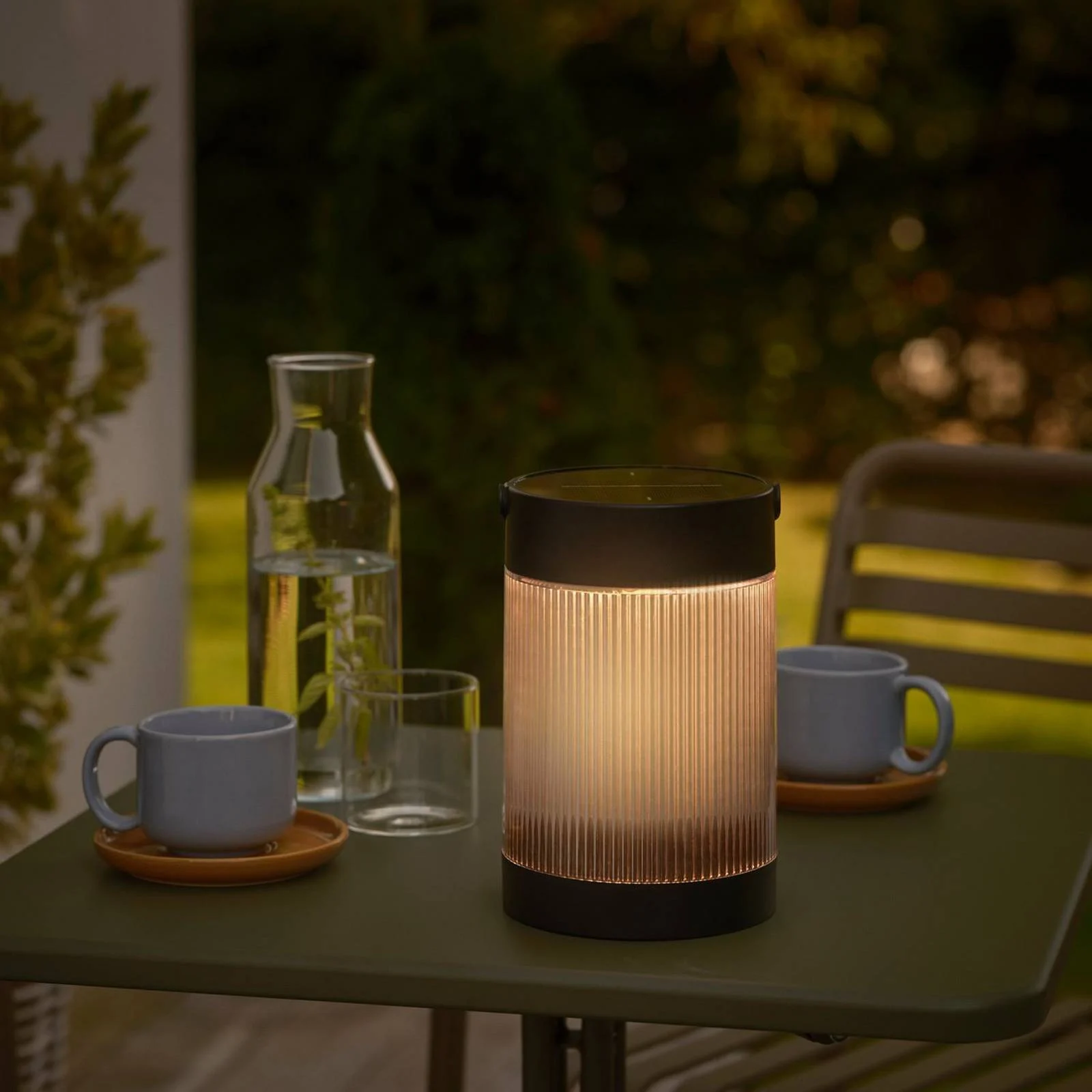Solar-Tischleuchte Coupar, schwarz, Kunststoff, IP44 günstig online kaufen