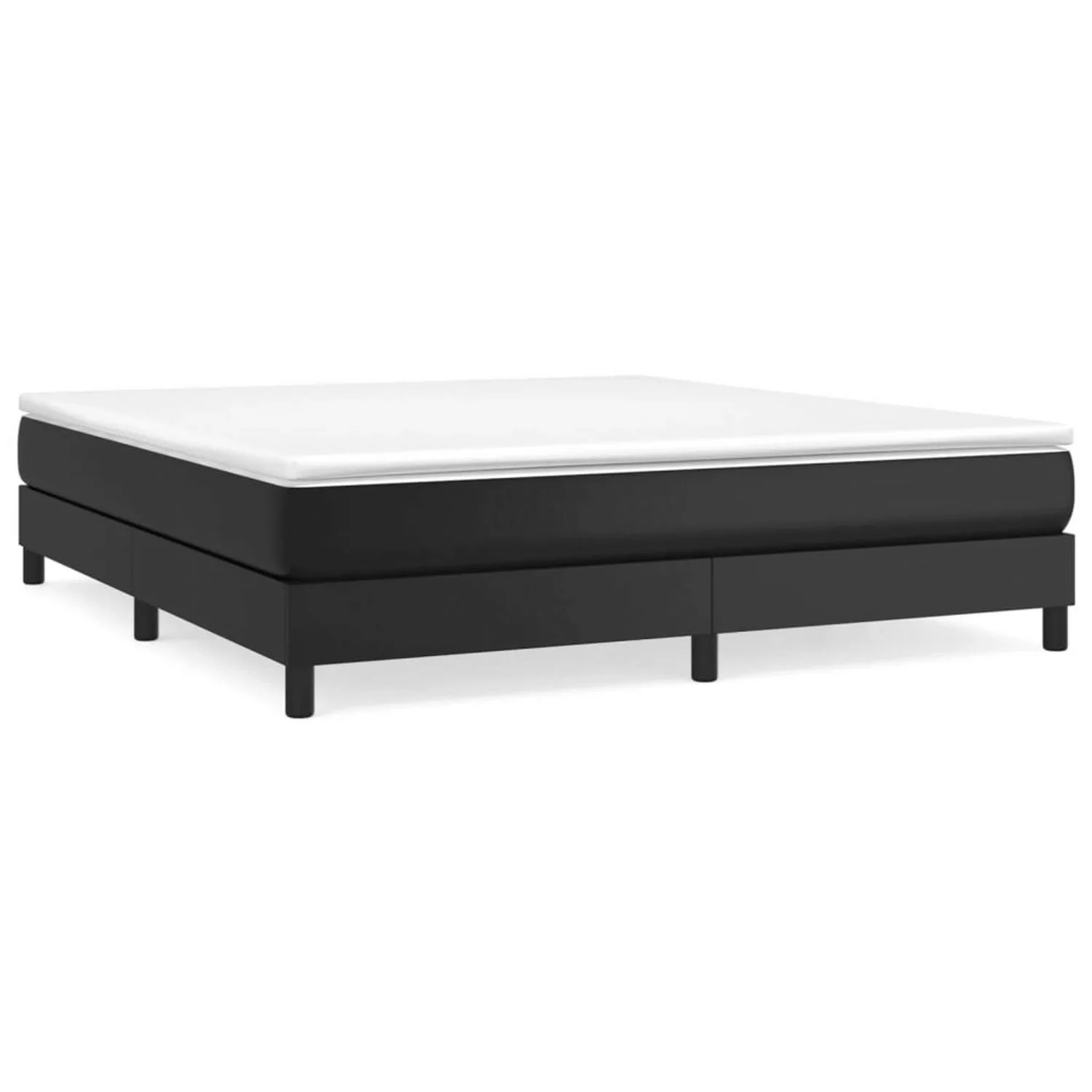 vidaXL Boxspringbett mit Matratze Schwarz 160x200 cm Kunstleder1380240 günstig online kaufen