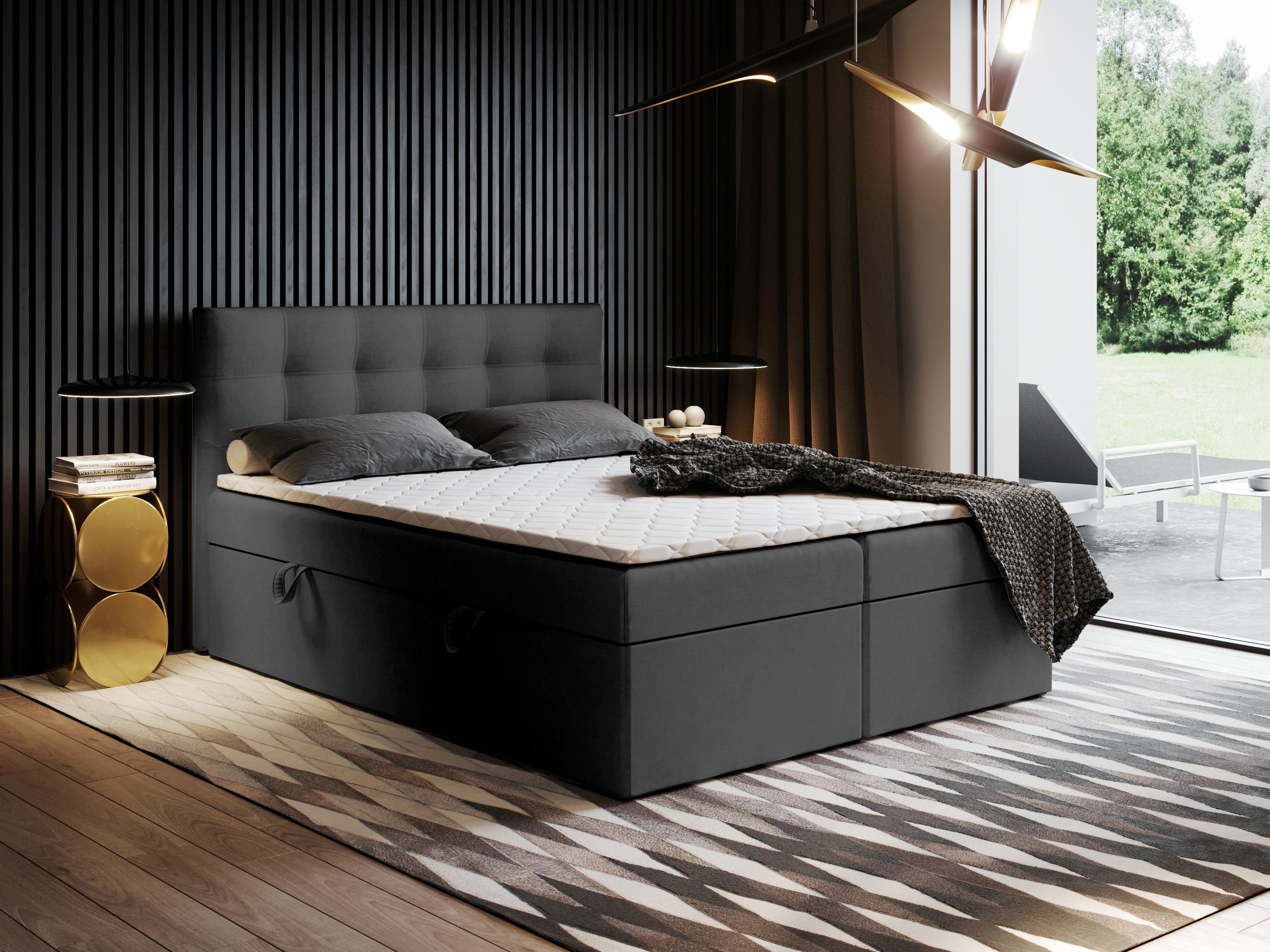 Godre Boxspringbett mit Bettkasten Ewora 200x200 günstig online kaufen