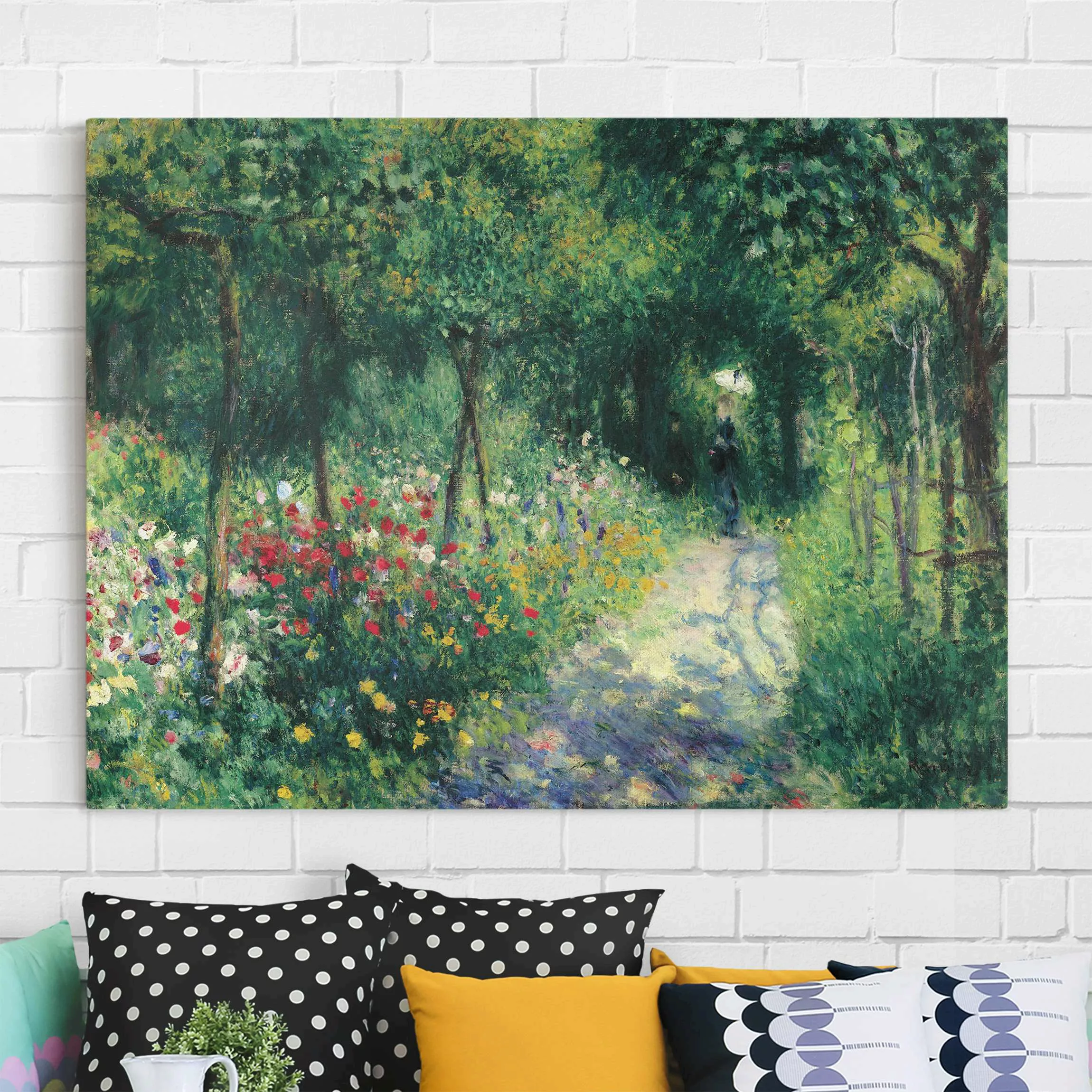 Leinwandbild Kunstdruck - Querformat Auguste Renoir - Frauen im Garten günstig online kaufen