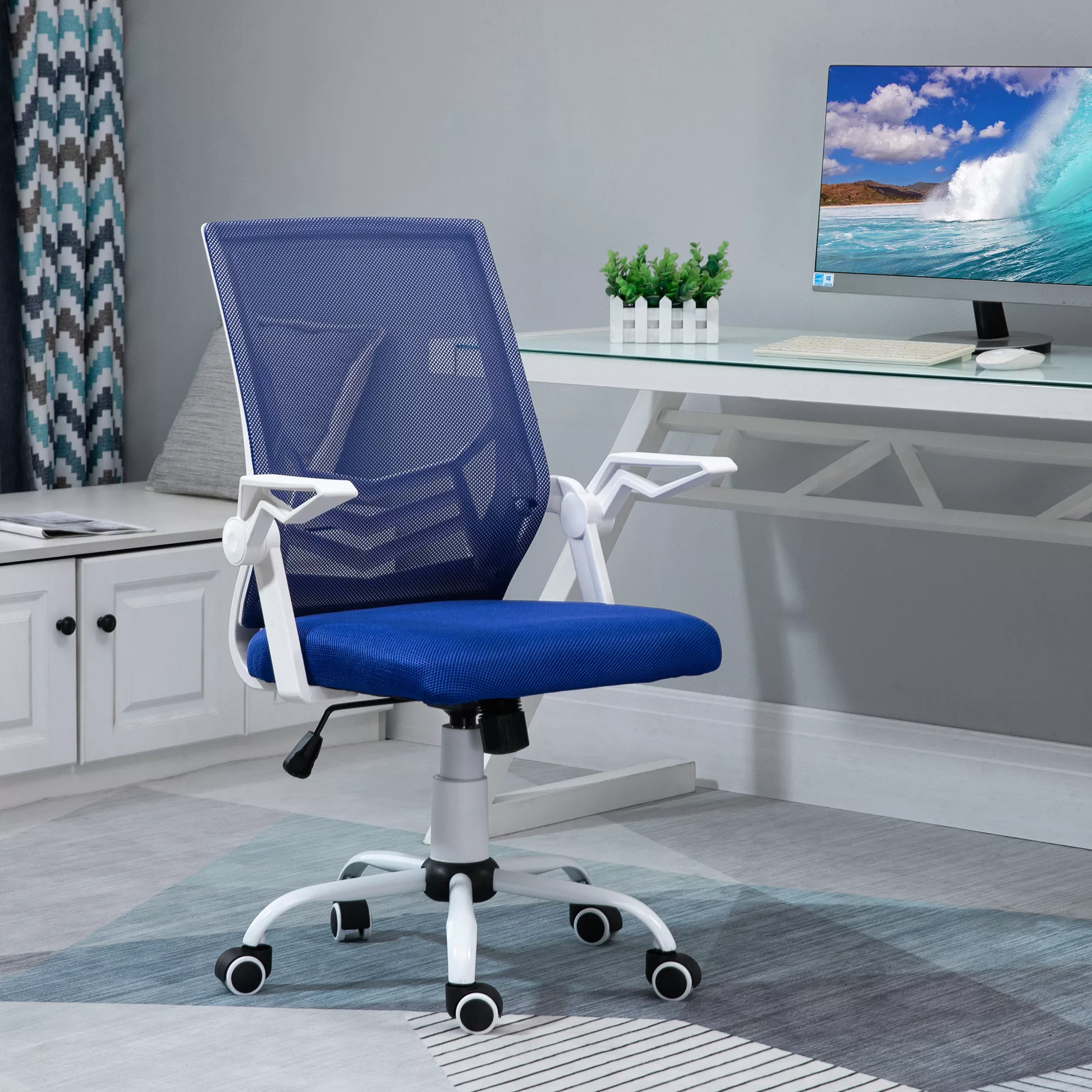 Vinsetto Bürostuhl ergonomischer Bürostuhl aus Mesh mit Lendenstütze, höhen günstig online kaufen