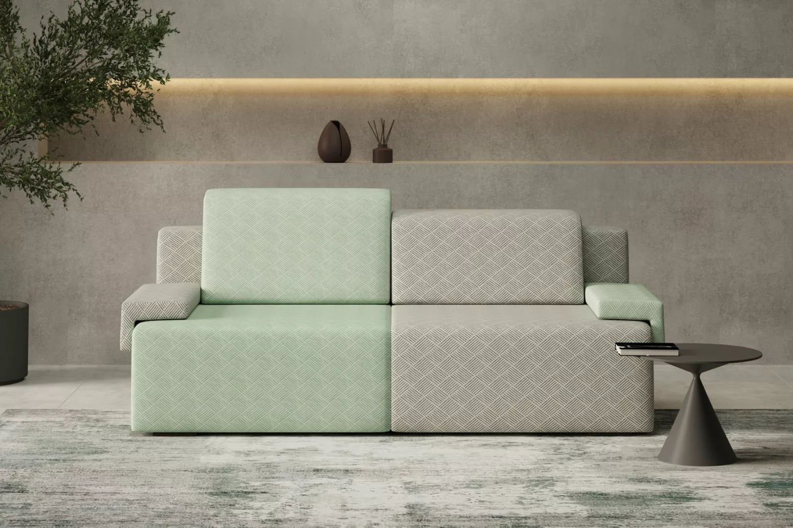 MOEBLO Schlafsofa HOOK, Schlafcouch Sofa Couch für Wohnzimmer Schlafsofa Fe günstig online kaufen