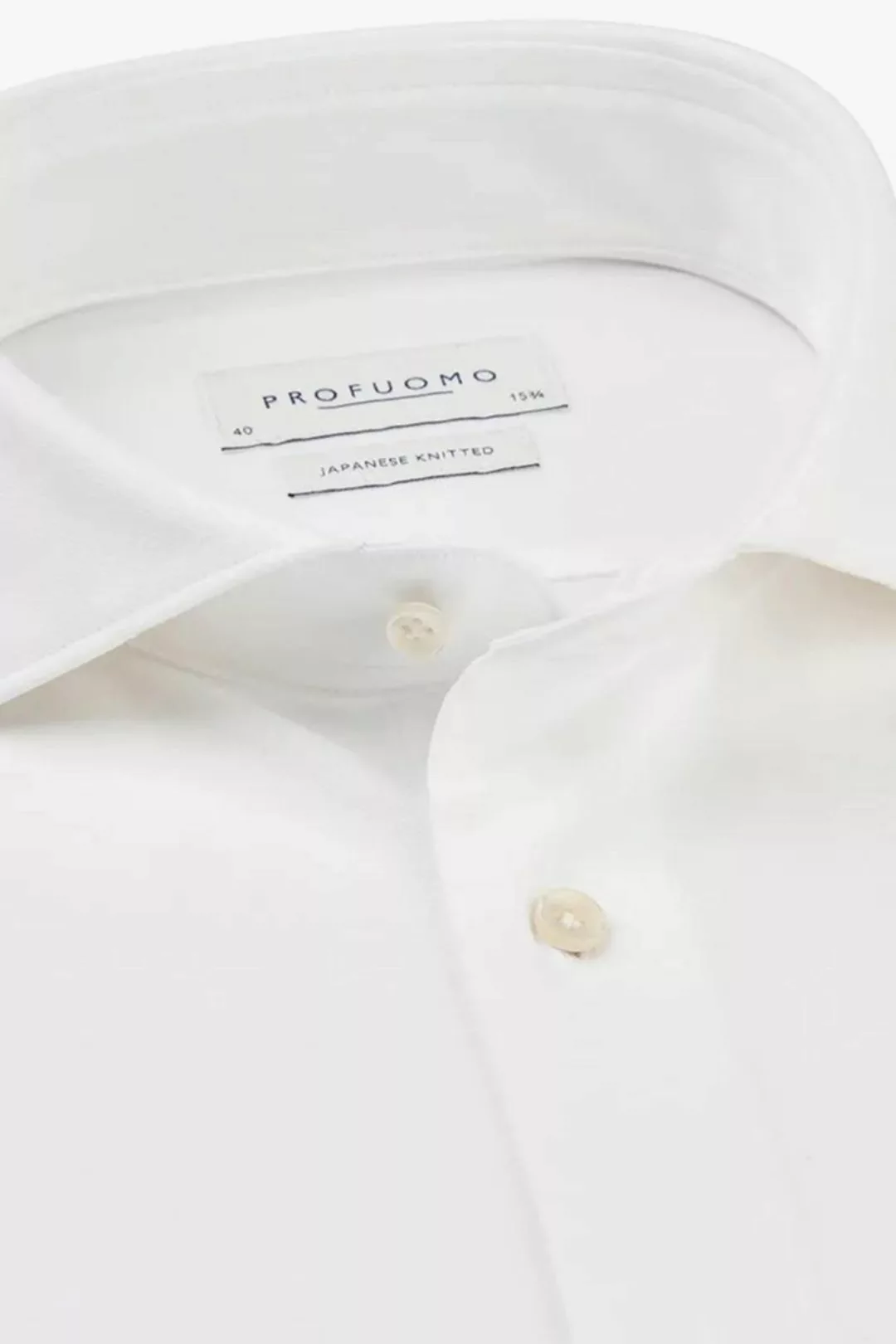 Profuomo Hemd Japanese Knitted Weiß - Größe 39 günstig online kaufen
