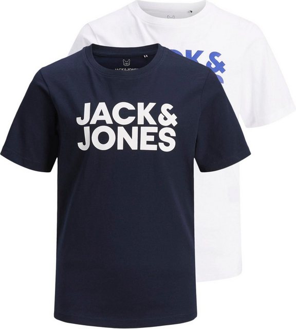 Jack & Jones Junior Rundhalsshirt JJECORP LOGO TEE SS CREW NE 2PK NOOS JNR günstig online kaufen