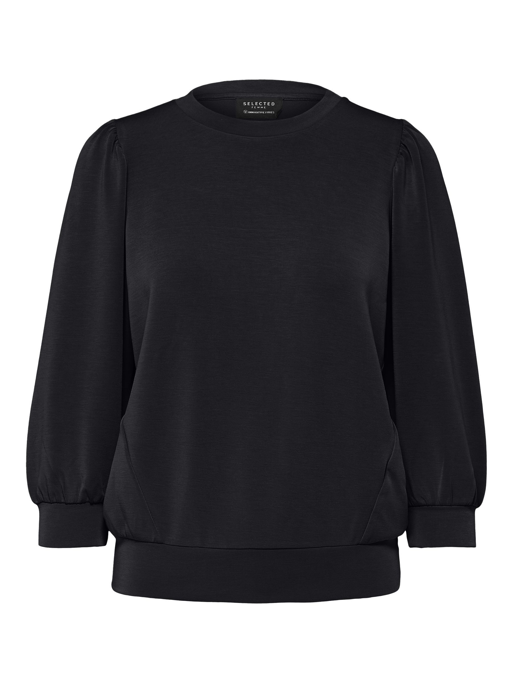 SELECTED FEMME Blusenshirt locker geschnitten Rundhalsausschnitt günstig online kaufen