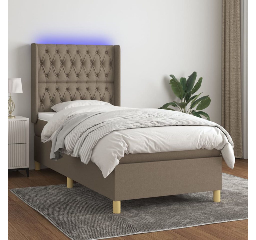 vidaXL Boxspringbett Bett Boxspringbett mit Matratze und LED Stoff (100x 20 günstig online kaufen