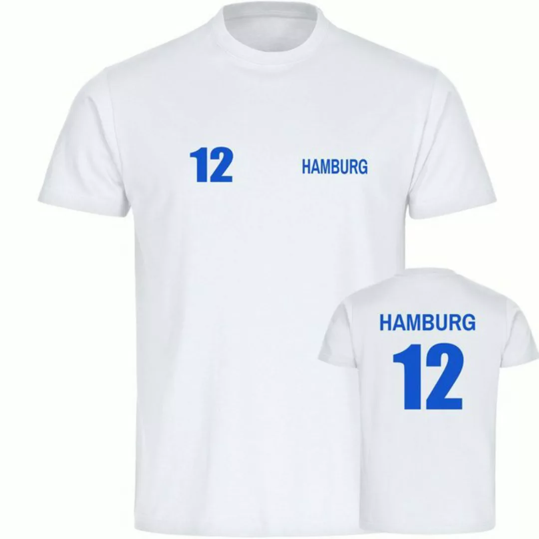 multifanshop T-Shirt Herren Hamburg - Trikot Nummer 12 - Männer günstig online kaufen