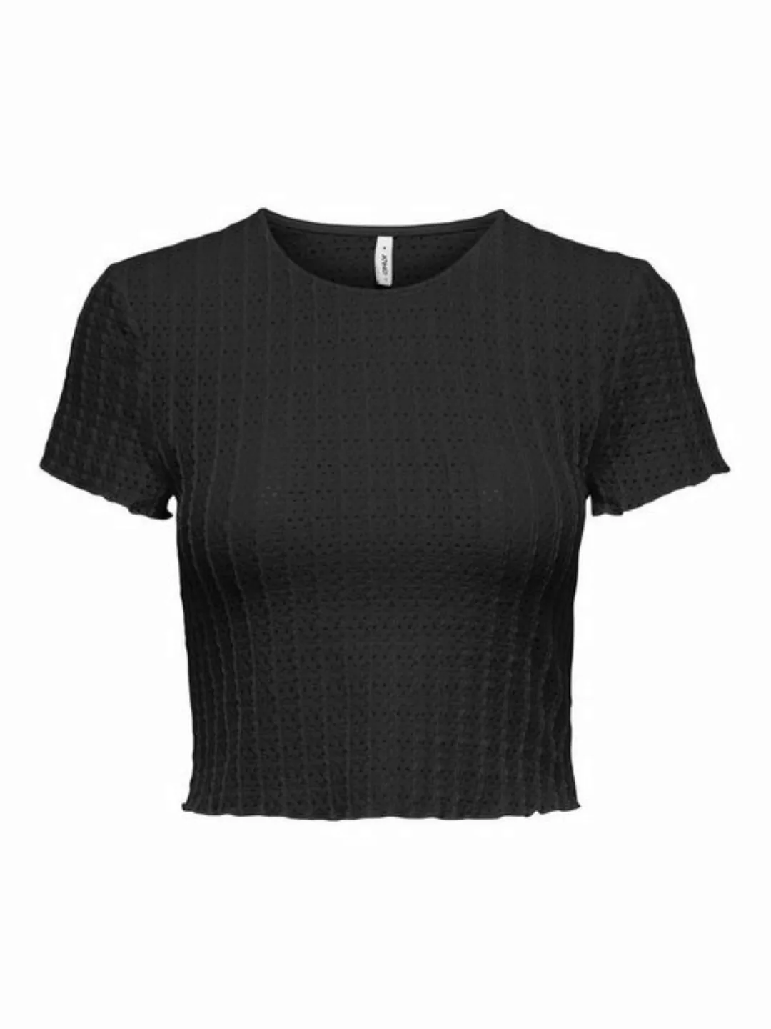 ONLY Blusenshirt ONLGEORGINA S/S O-NECK CROP TOP JRS günstig online kaufen