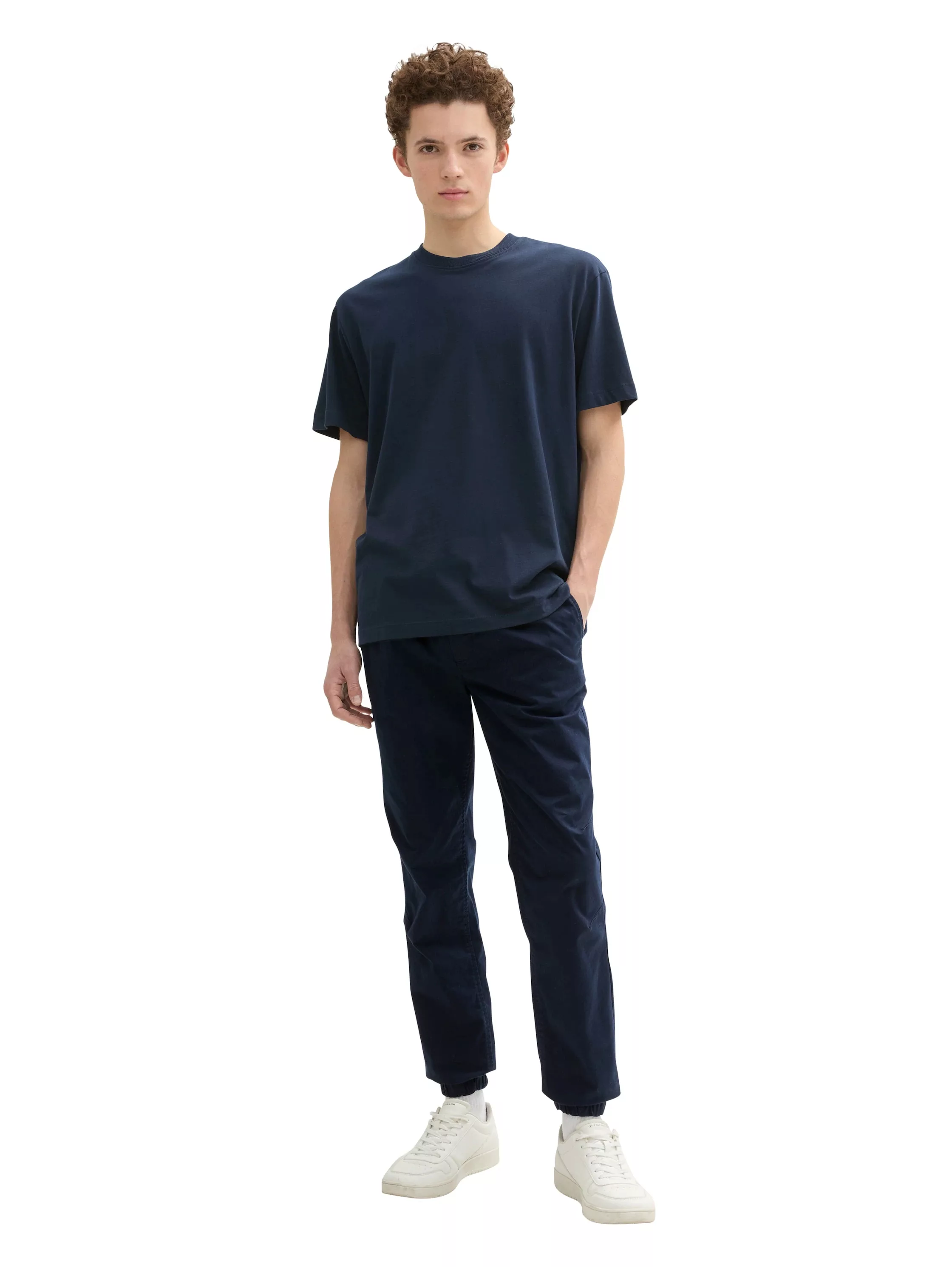 TOM TAILOR Denim Chinohose mit Gummizug am Bein und Bindeband günstig online kaufen