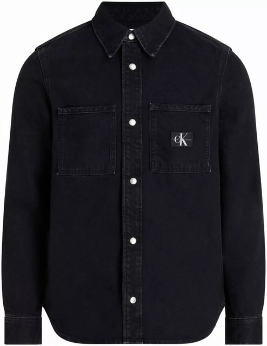 Calvin Klein Jeans Jeanshemd REGULAR LINEAR SHIRT mit Logopatch günstig online kaufen