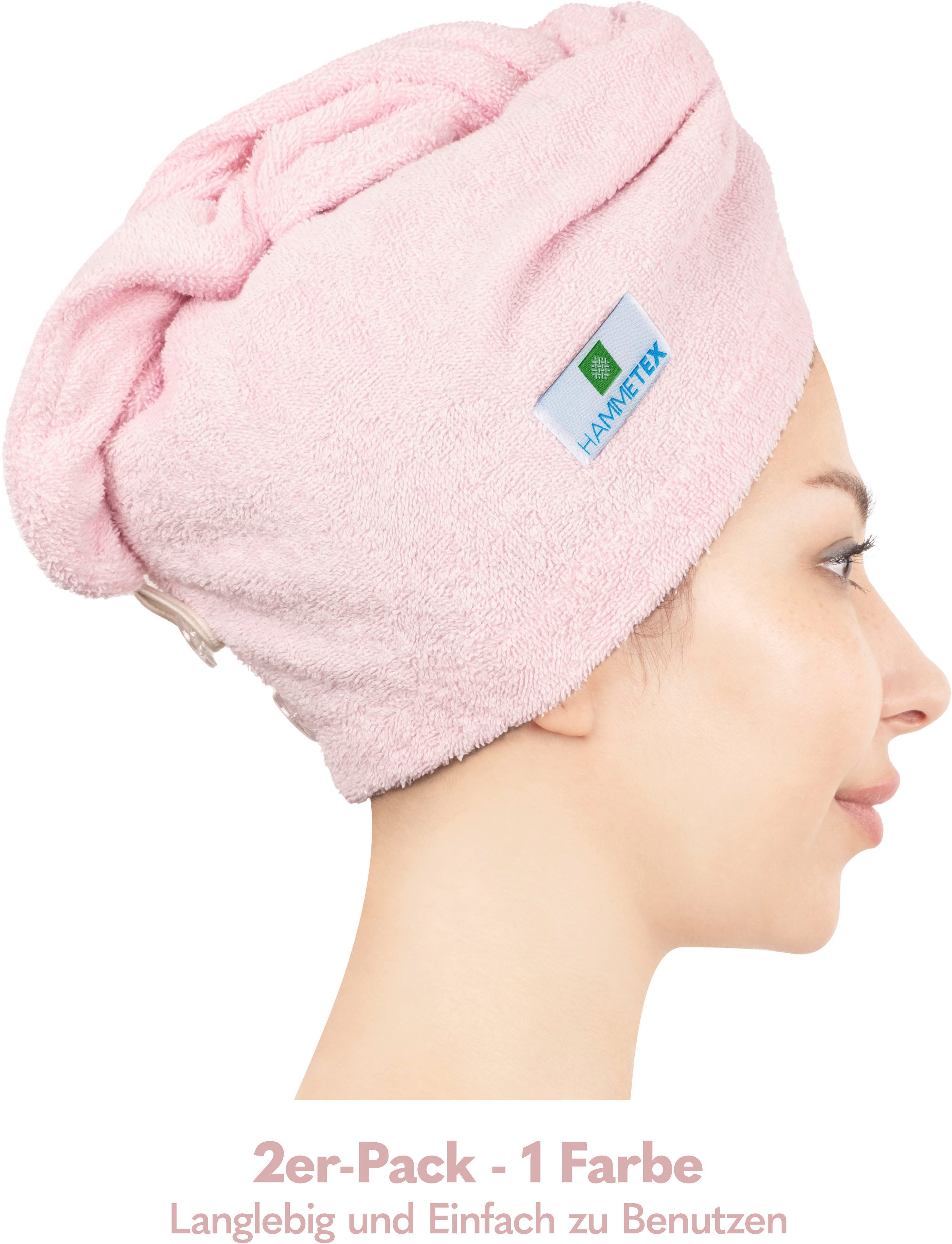 HAMMETEX Turban-Handtuch 2er Set Haarturban Damen, günstig online kaufen