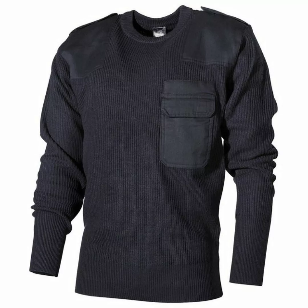 MFH Rundhalspullover Bundeswehr Pullover, mit Brusttasche, blau 52 günstig online kaufen