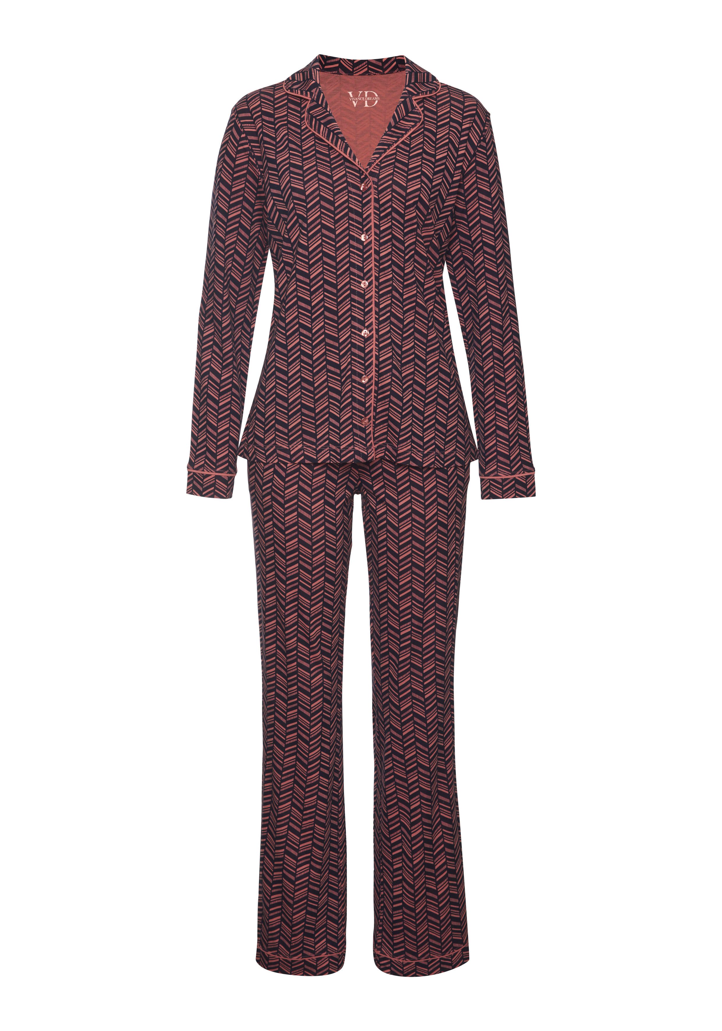 Vivance Dreams Pyjama, (2 tlg.), mit kreativen Mustern günstig online kaufen