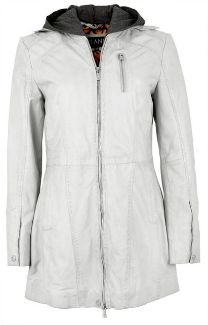 Jilani Lederjacke Cordelia Jilani - Damen Ledermantel Lammnappa ice grey günstig online kaufen