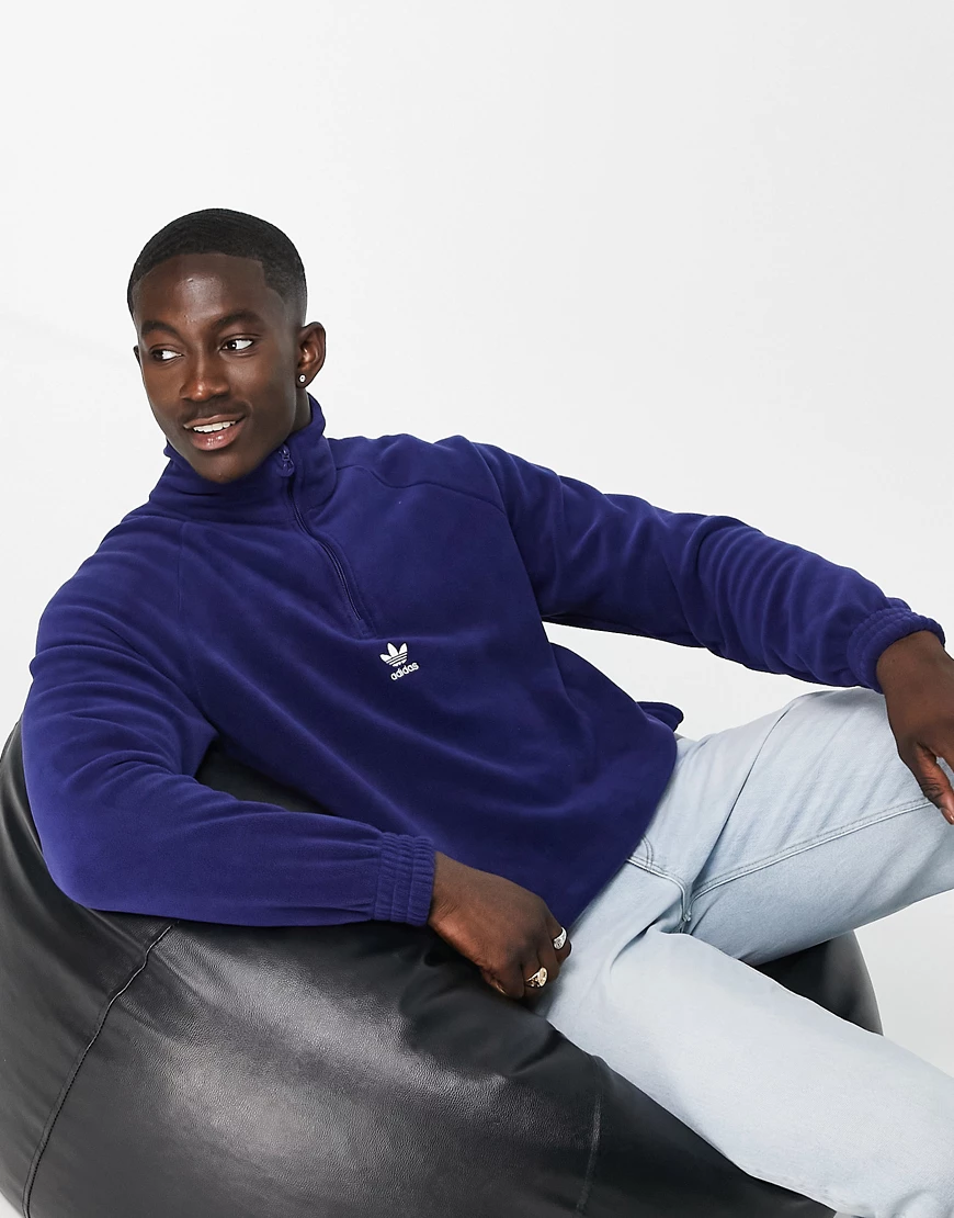 adidas Originals – adicolor – Fleece-Oberteil mit kurzem Reißverschluss und günstig online kaufen