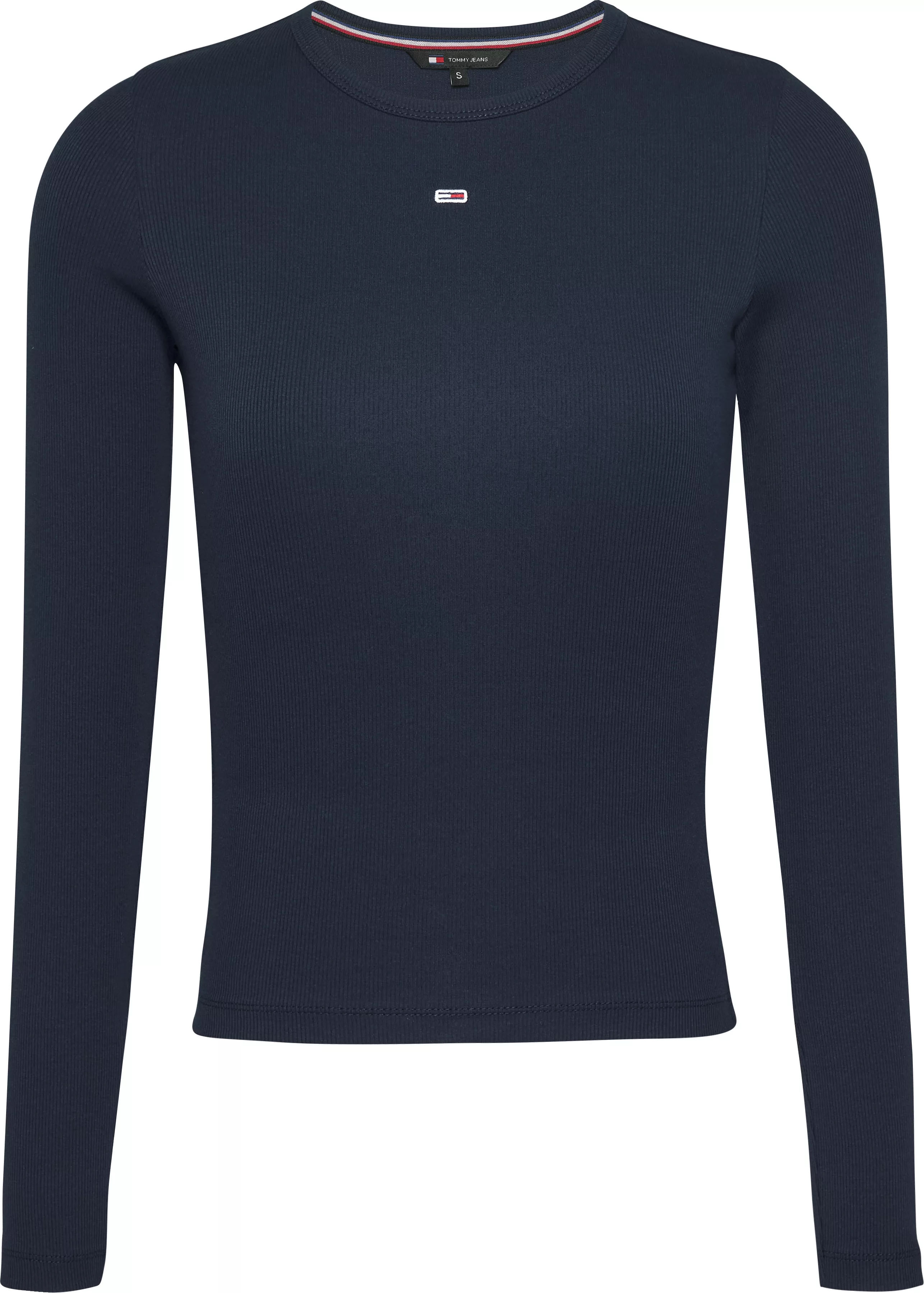 Tommy Jeans Langarmshirt "Slim Essential Rib Longsleeve Rippshirt", in Ripp günstig online kaufen