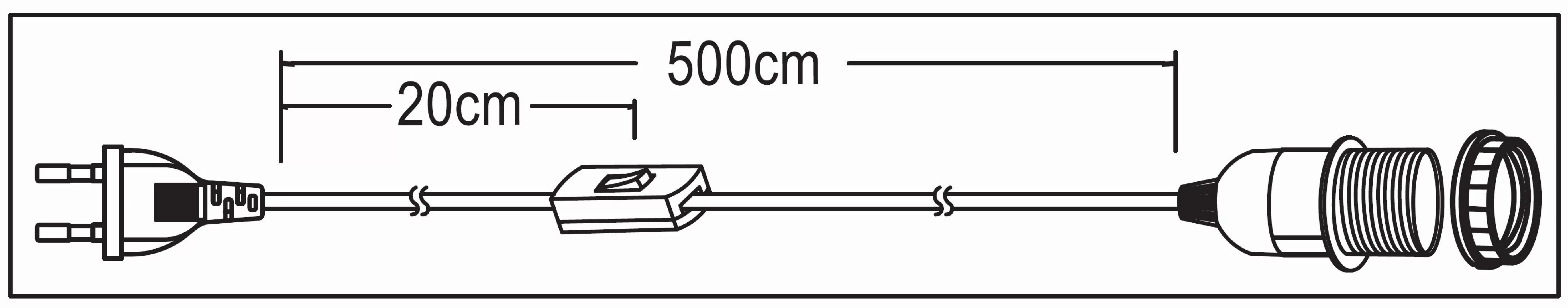TRANGO Pendelleuchte, 1011-500W Lampenfassung mit ON/OFF günstig online kaufen
