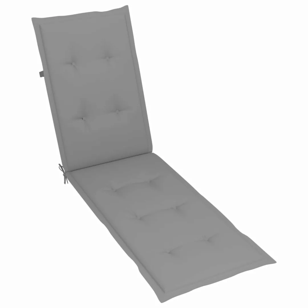 Liegestuhl-auflage Grau (75+105)x50x4 Cm günstig online kaufen