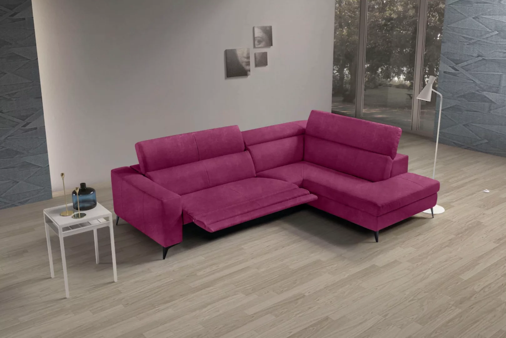 Egoitaliano Ecksofa "Edith, Designsofa mit hohem Sitzkomfort, L-Form", inkl günstig online kaufen