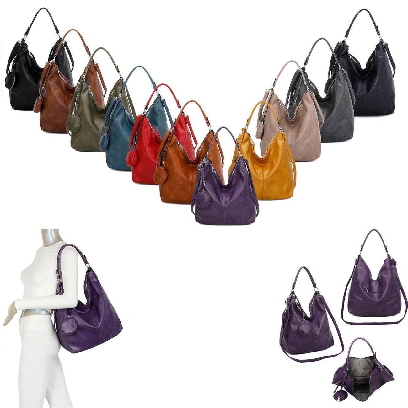 ITALYSHOP24 Schultertasche XXL DAMEN TASCHE SHOPPER günstig online kaufen