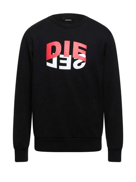 Diesel Sweatshirt Regular Fit Logo Print Pullover - S-GIRK-N80 Schwarz günstig online kaufen