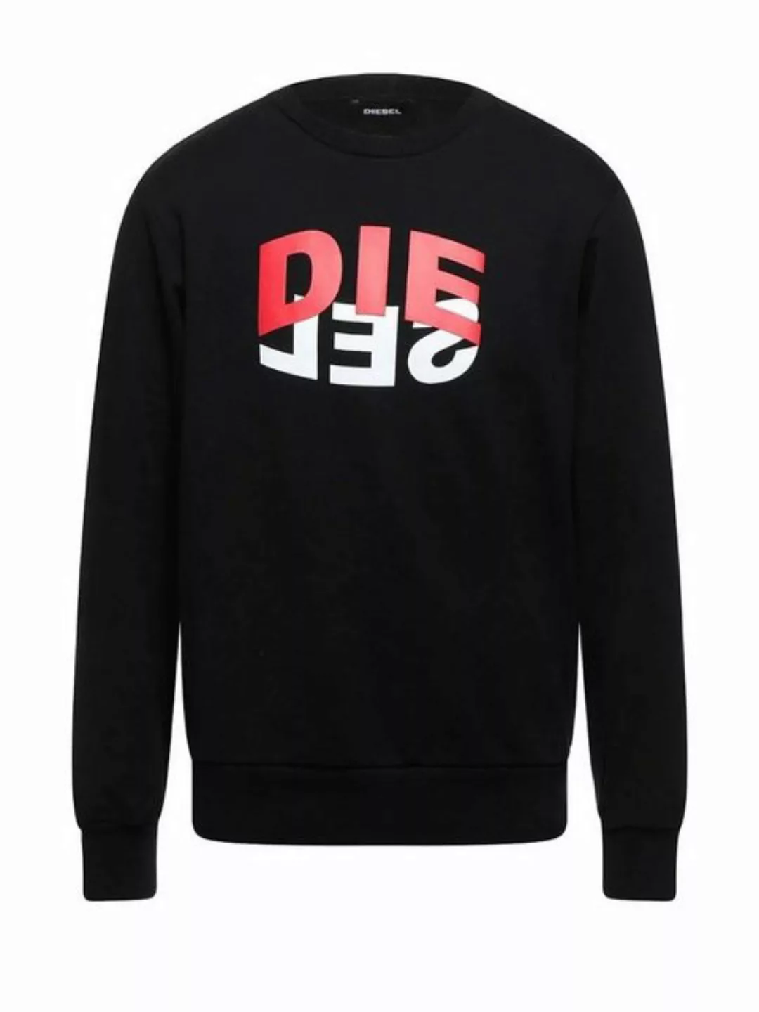 Diesel Sweatshirt Regular Fit Logo Print Pullover - S-GIRK-N80 Schwarz günstig online kaufen