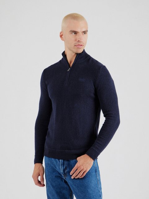 Superdry Henley Essential Half Zip Navy - Größe XXL günstig online kaufen