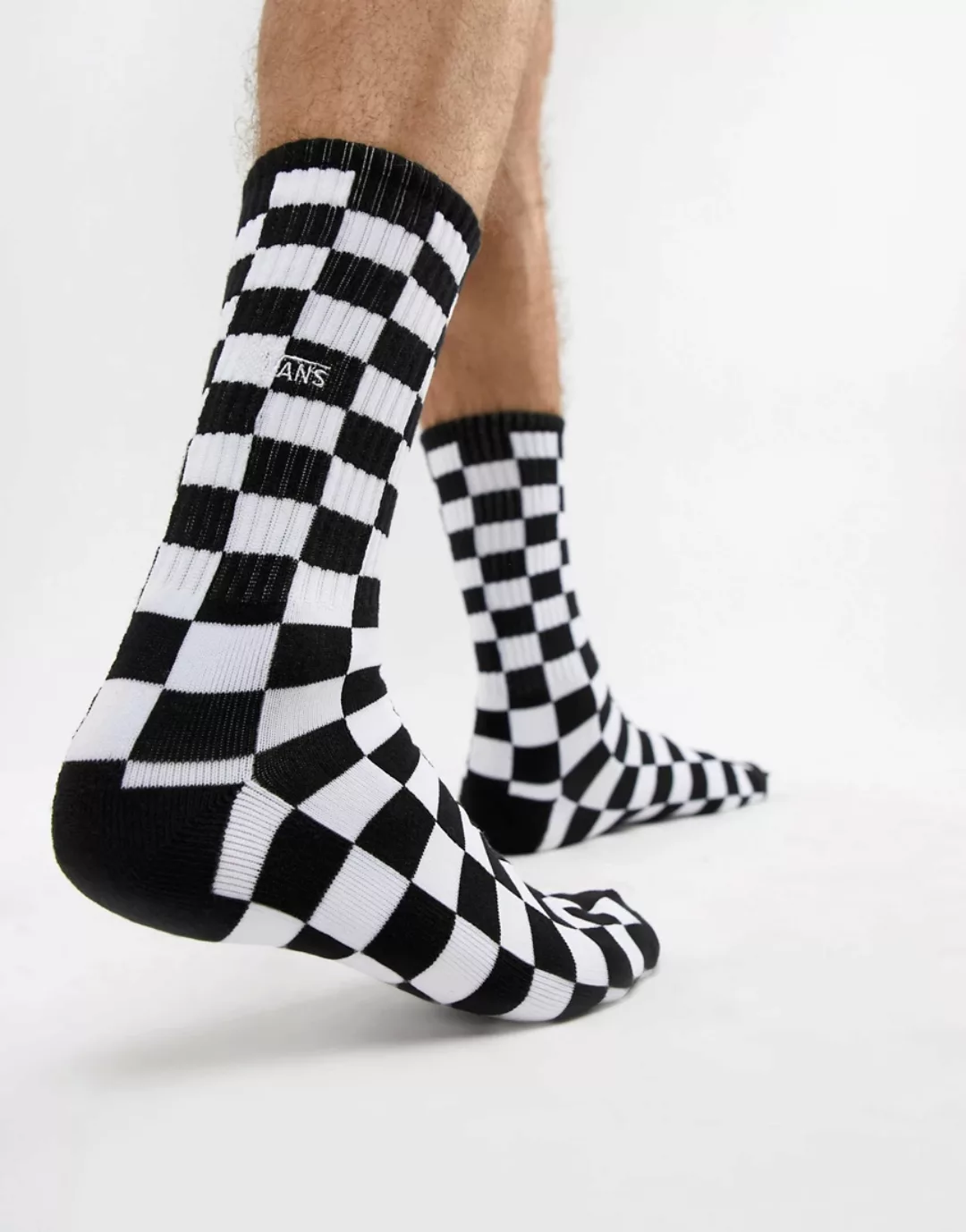 Vans – Checkerboard II – Socken in Schwarz/Weiß mit Schachbrettmuster günstig online kaufen