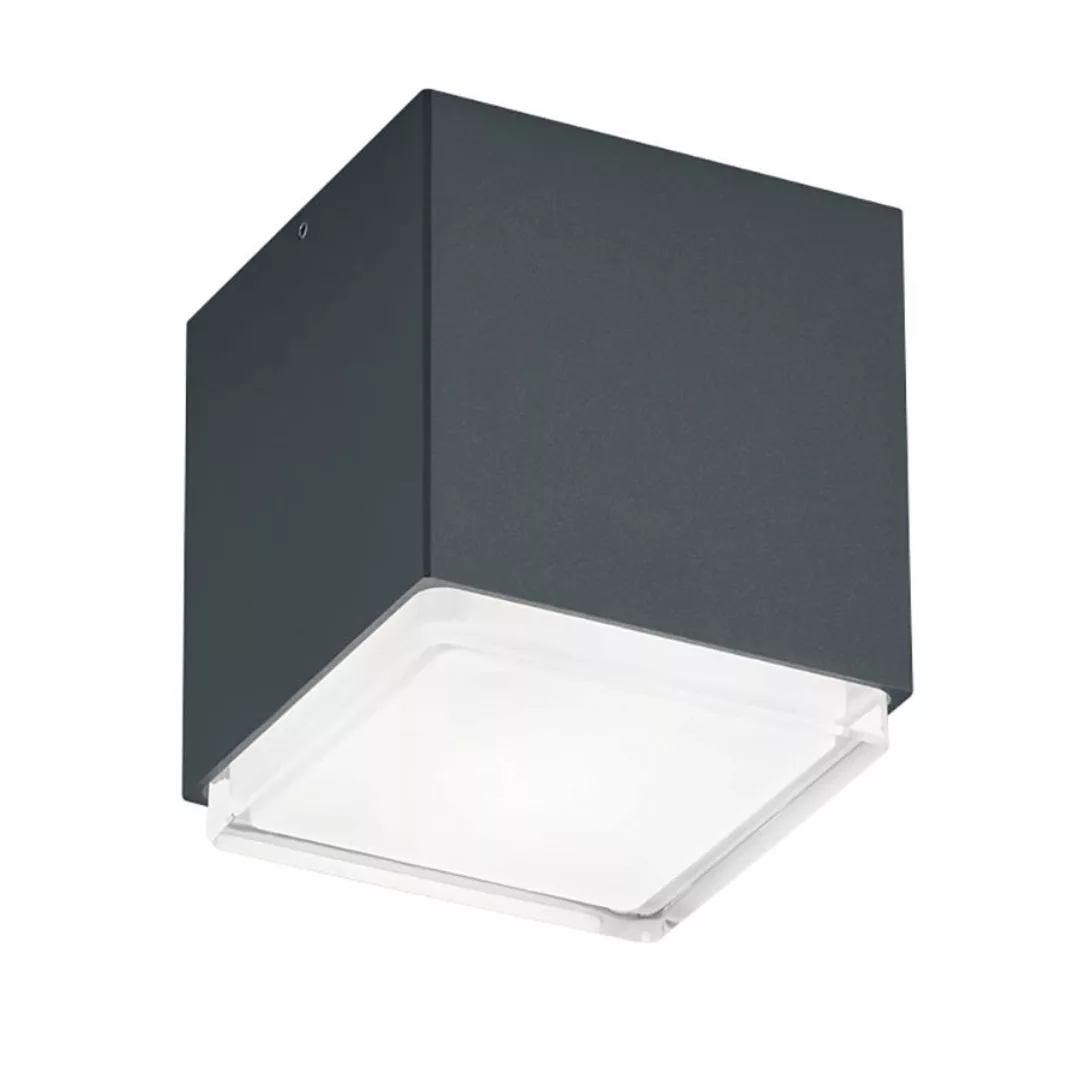 Helestra - Isy LED Außendeckenleuchte - graphit/LxBxH 12x12x13,5cm/3000K/69 günstig online kaufen
