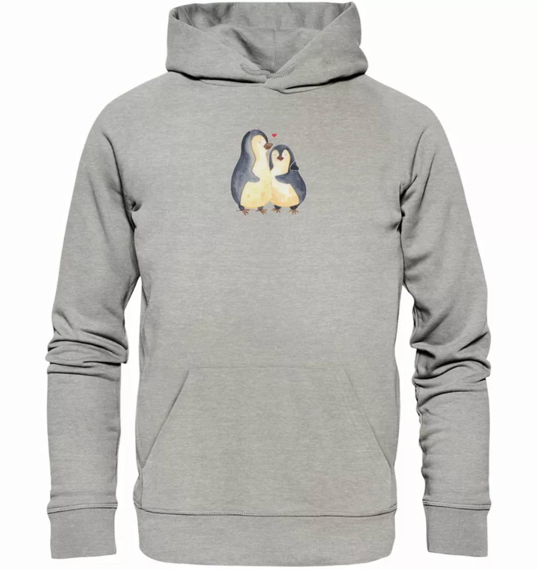 Mr. & Mrs. Panda Hoodie Größe XS Pinguin umarmen - Heather Grey - Geschenk, günstig online kaufen