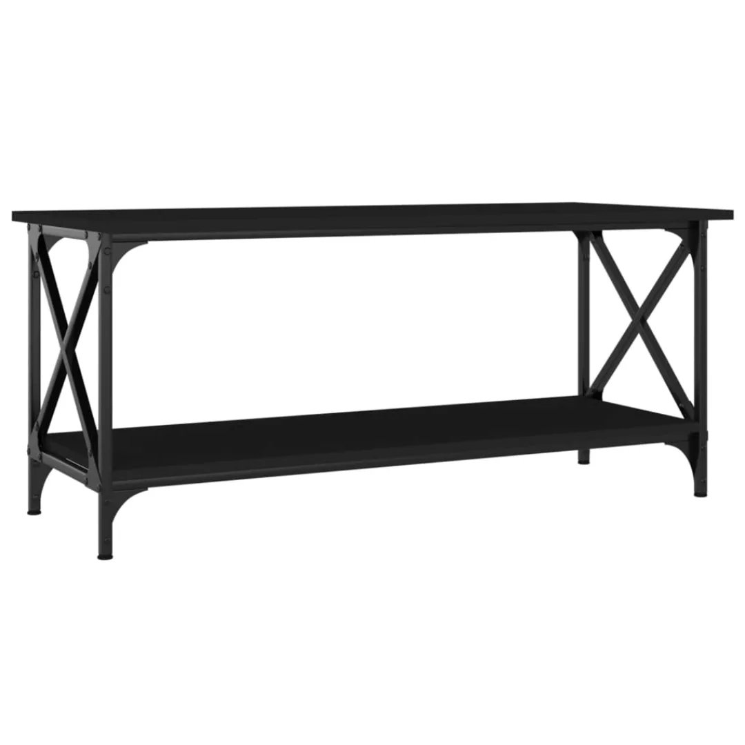 Vidaxl Couchtisch Schwarz 100x45x45 Cm Holzwerkstoff Und Eisen günstig online kaufen