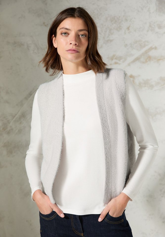 Cecil Cardigan Open feather yarn vest günstig online kaufen