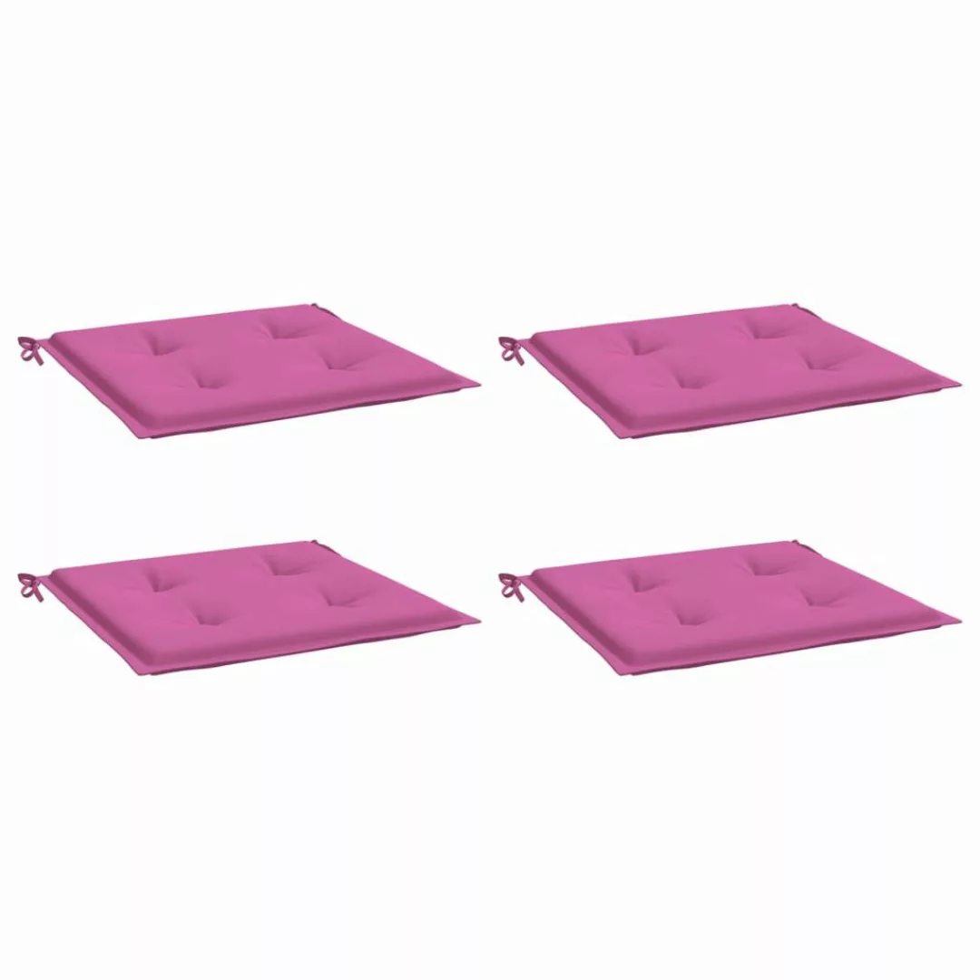 vidaXL Sitzauflage Gartenstuhl-Kissen 4 Stk. Rosa günstig online kaufen