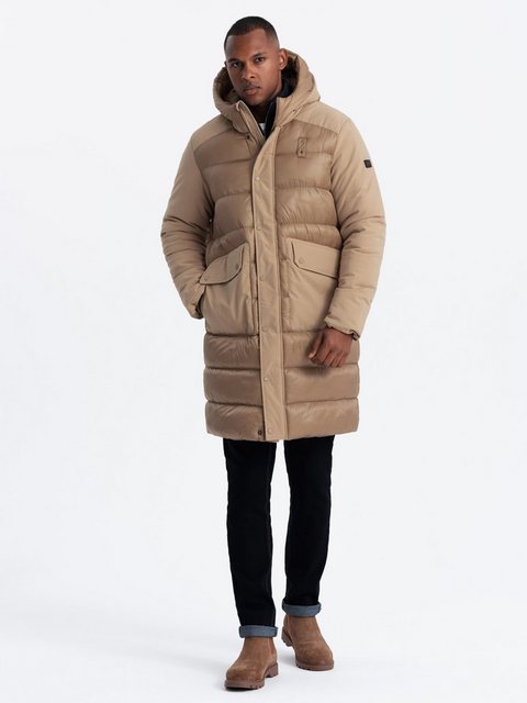 OMBRE Winterjacke Lange Steppjacke für Herren günstig online kaufen