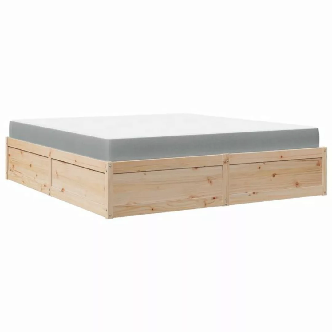 vidaXL Bett Bett mit Matratze 180x200 cm Massivholz Kiefer günstig online kaufen