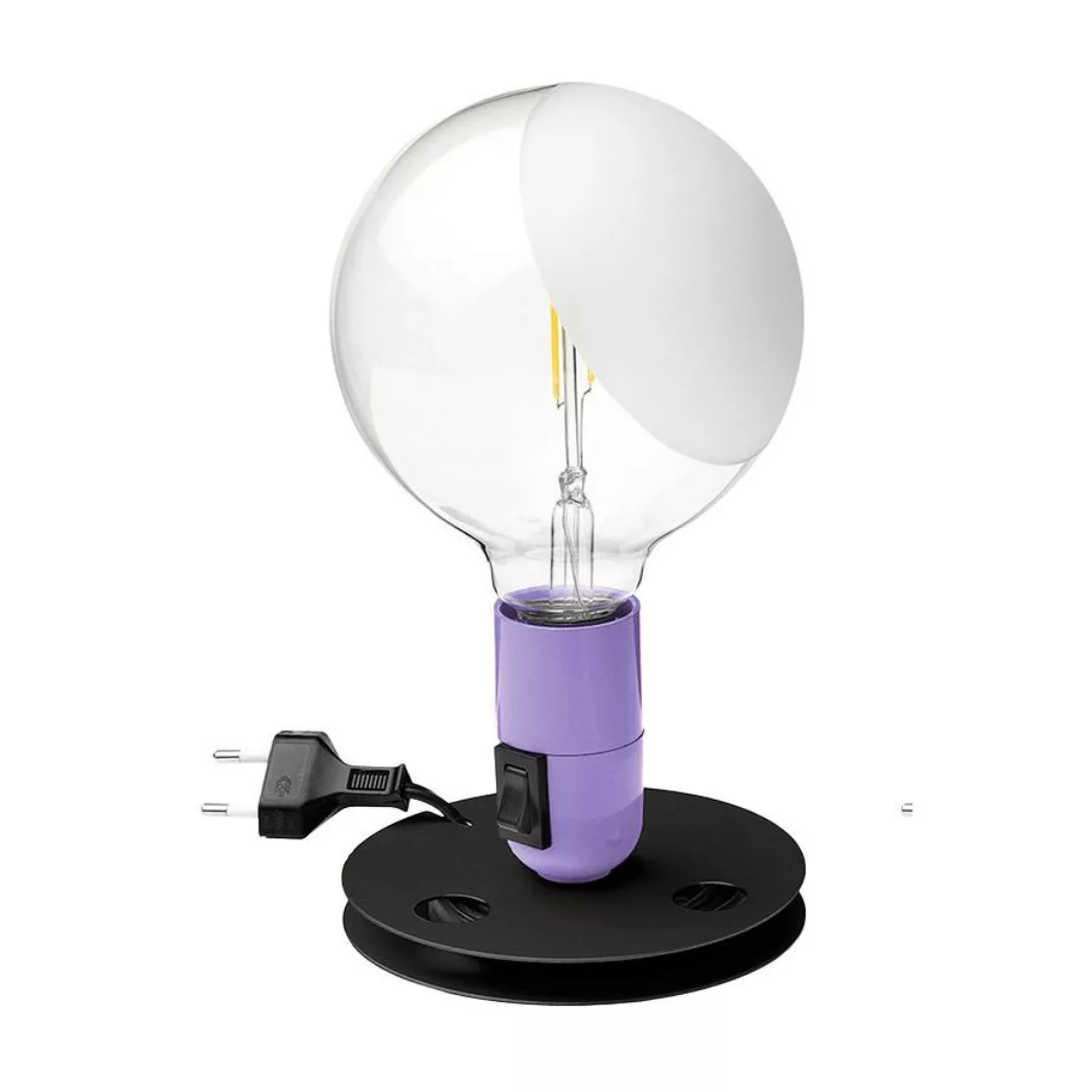 FLOS Lampadina LED-Tischlampe lila, Fuß schwarz günstig online kaufen