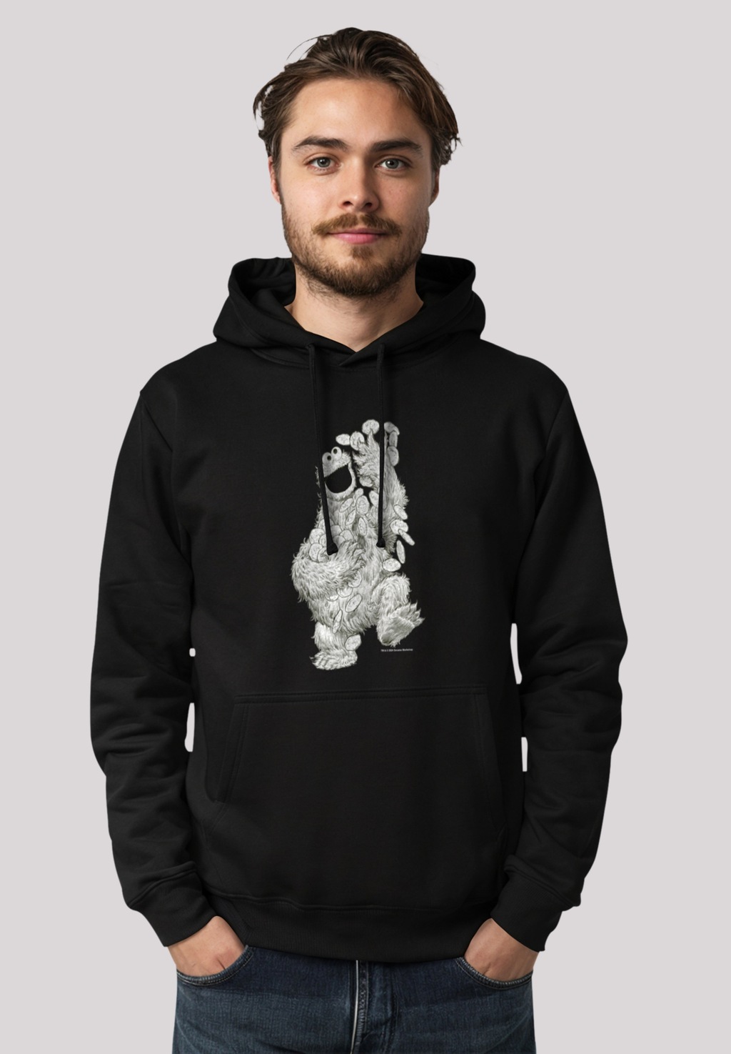 F4NT4STIC Kapuzenpullover "Sesamstraße Cookie Monster Pencil Drawing", Prem günstig online kaufen