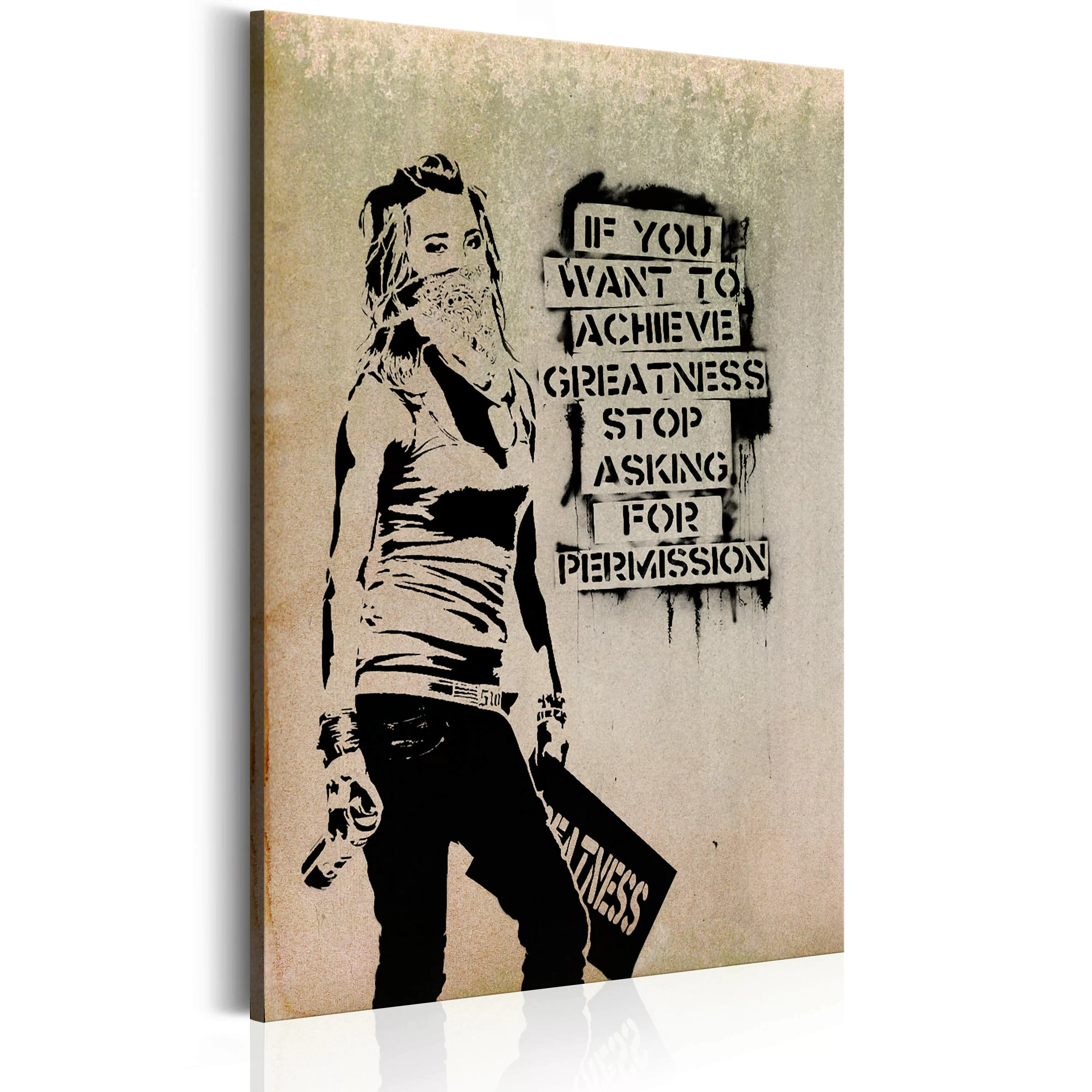 Wandbild - Graffiti Slogan By Banksy günstig online kaufen