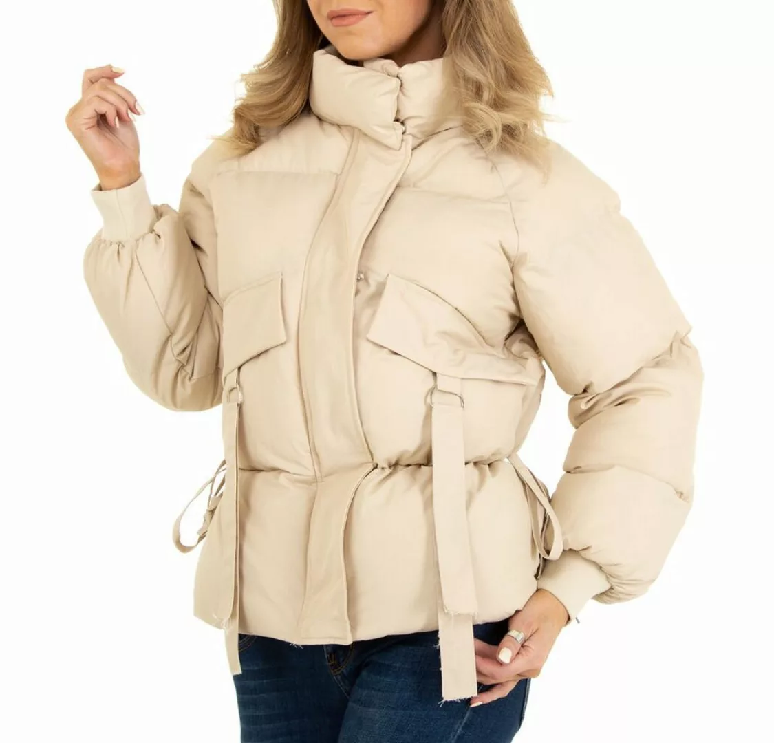 Ital-Design Winterjacke Damen Freizeit Gefüttert Winterjacke in Creme günstig online kaufen