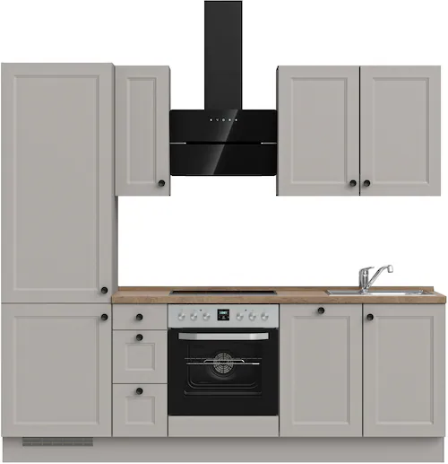 nobilia® Küchenzeile »"Cascada II"«, vormontiert, Breite 240 cm, Ausrichtun günstig online kaufen