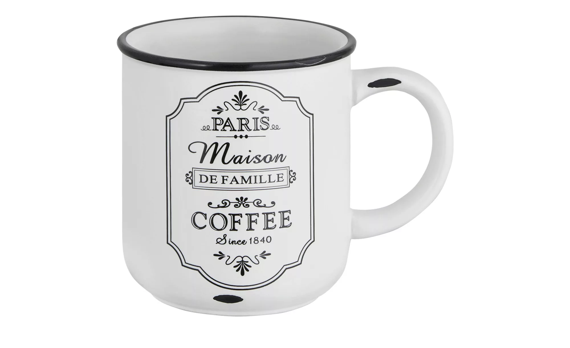 for friends Kaffeebecher  Paris - weiß - Steinzeug - 9,7 cm - Sconto günstig online kaufen