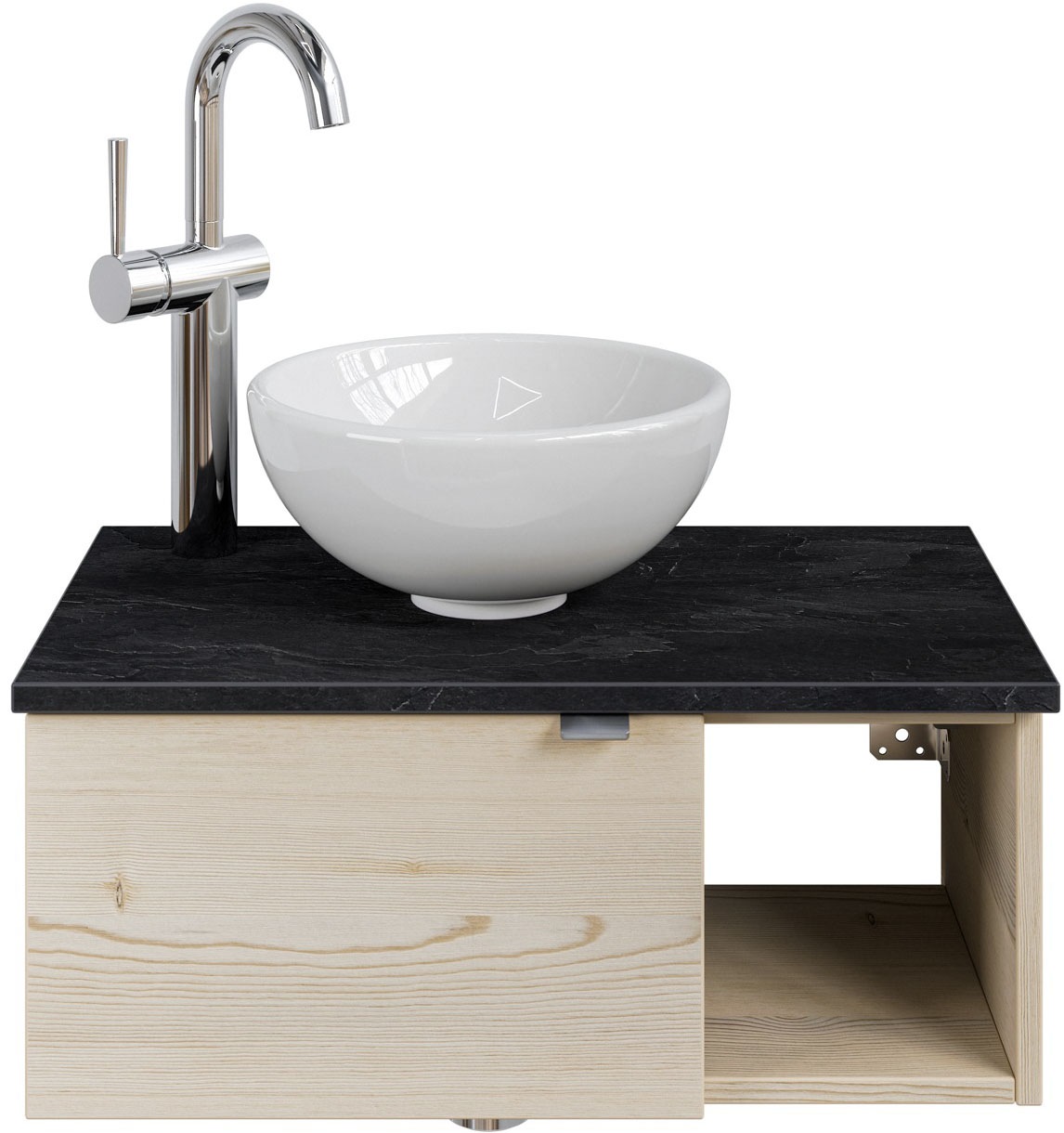 Saphir Waschtisch "Serie 6915 Waschschale mit Unterschrank für Gästebad, Gä günstig online kaufen