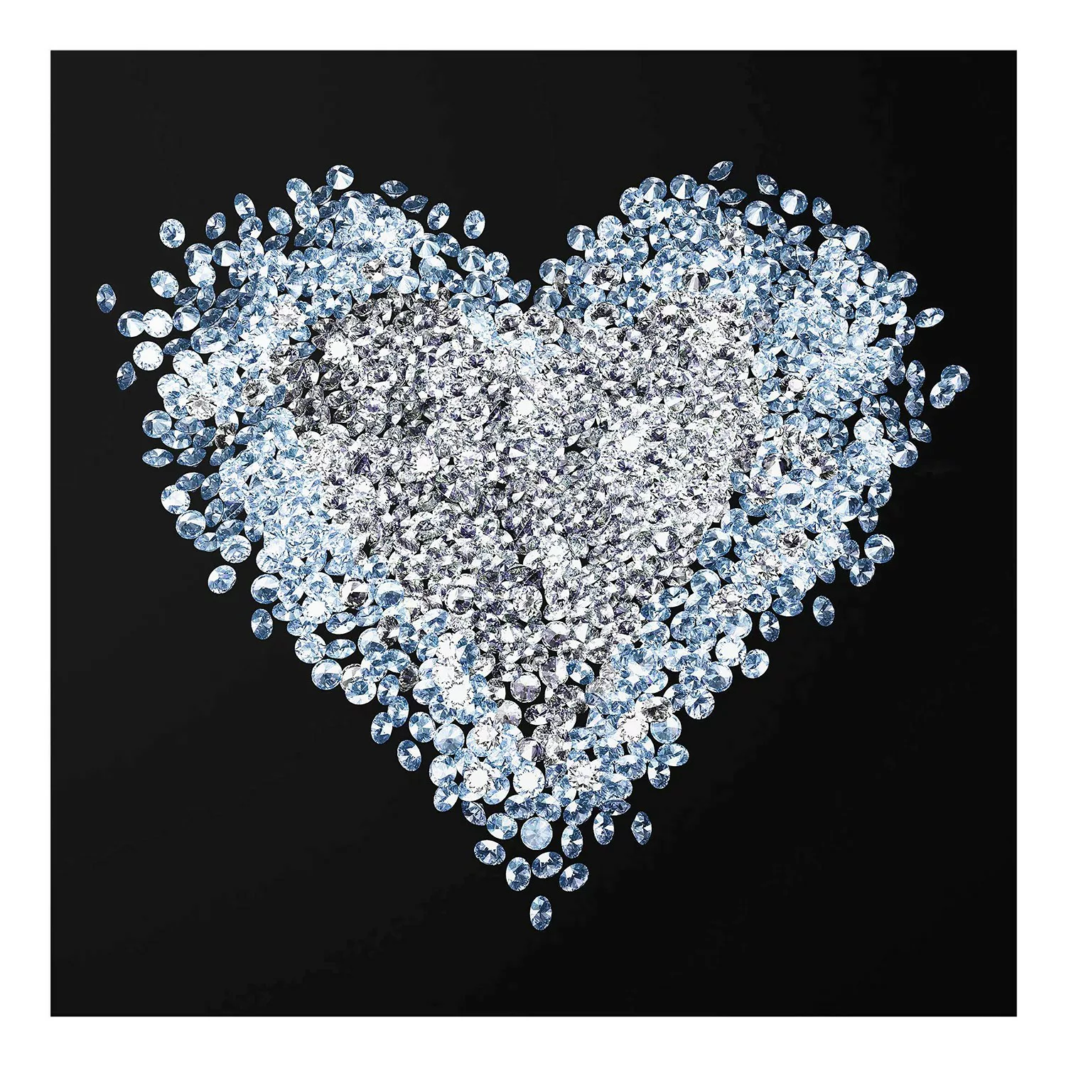 Glasbild - Panorama Diamant Herz günstig online kaufen