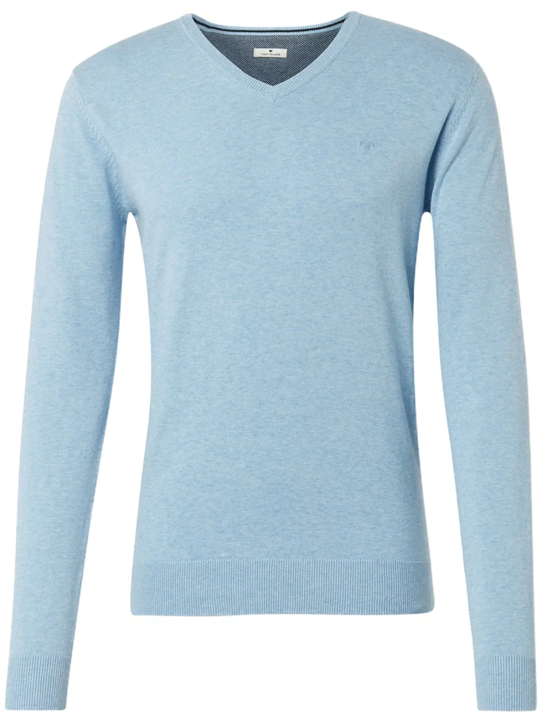 Tom Tailor Herren V-Neck Strickpullover Melange Basic- Regular Fit günstig online kaufen